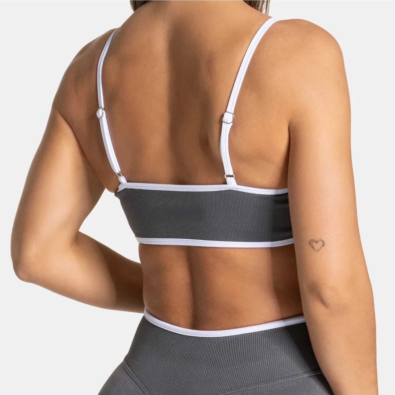 Summer Women's Solid Color Sports Suspender Bra Sexy Backless Knit with Chest Cushion Suspender Yoga Fitness Top